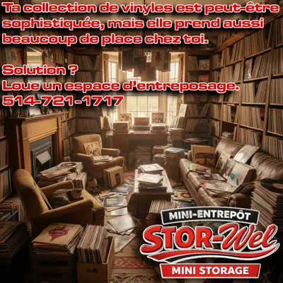 Votre collection de vinyles prend trop de place à la maison? Elle est peut-être sophistiquée… mais e...