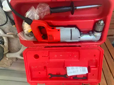 This HD 90 degree Milwaukee angle drill has been used twice. $439.99 plus tax at Home Depot. Looking...