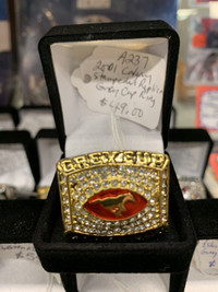2001 Calgary Stampeders CFL Grey Cup Replica Ring Showcase 304