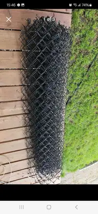 28 feet of black chainlink fence