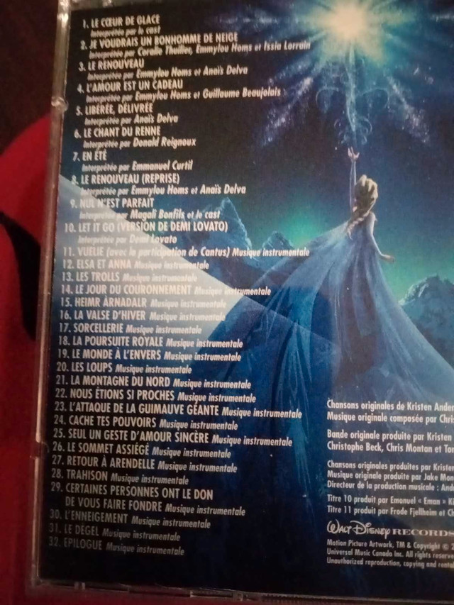 Chansons Originales de la Reine des Neiges dans CD, DVD et Blu-ray  à Saint-Hyacinthe - Image 3