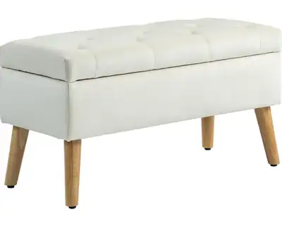 HOMCOM Tufted Storage Ottoman Bench, View more