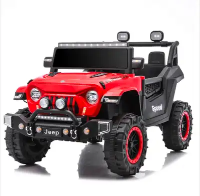 - Jeep électrique pour enfants (1 siège) - Neuf dans la boite - Télécommande parentale - Batterie 12...