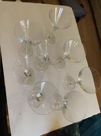 Crystal martini glass set of 8  