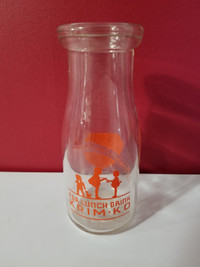 Vintage Krim-Ko Glass Milk Bottle