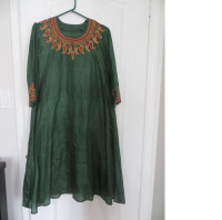 3 piece green indian suit