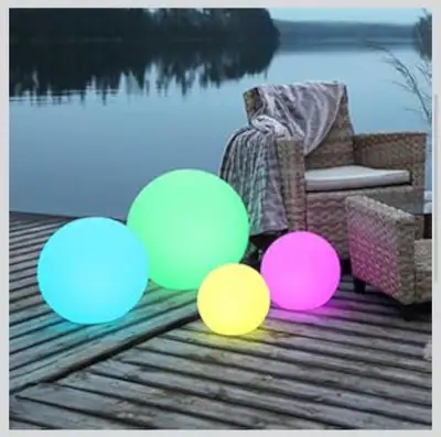 NEW - 16-inch LED Globe Orb Light, Rechargeable Glowing Ball Light w/Remote, Dimmable RGB Color Chan...