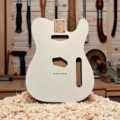 Olympic White Matte Nitro, TL, Guitar Body, SS Route 4 lbs. 8 oz, View more