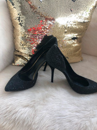 GUCCI authentistiletto black heels  swarovski gem high heels New