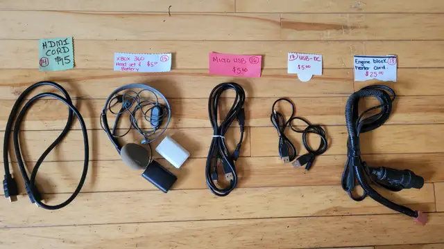 VARIETY OF CHARGERS AND CORDS UNSURE IF THEY WORK. KELLIGREWS PI in Other in St. John's - Image 3
