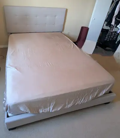 FREE headboard and side-skirting for queen-size mattress, View more