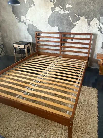 Queen bed with mattress , View more