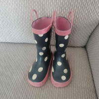 toddler rain boots polka dots size 8, 2-4 yrs