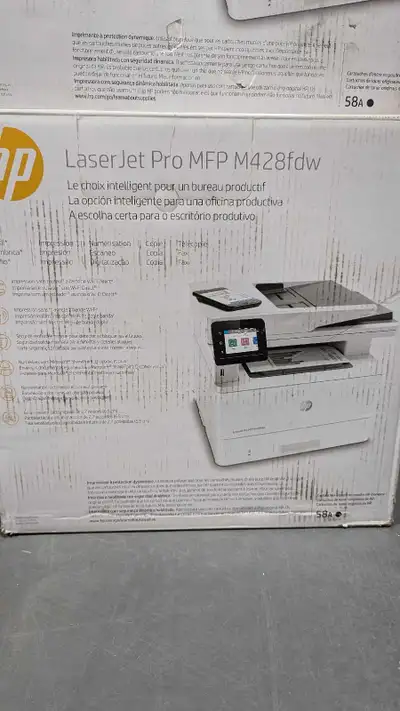 Get ready to boost your office productivity with this brand new HP LaserJet Pro MFP M428fdw printer,...