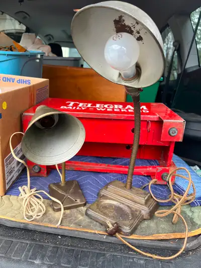 2 more VINTAGE DESK LAMPS - UNIQUE STYLES, View more