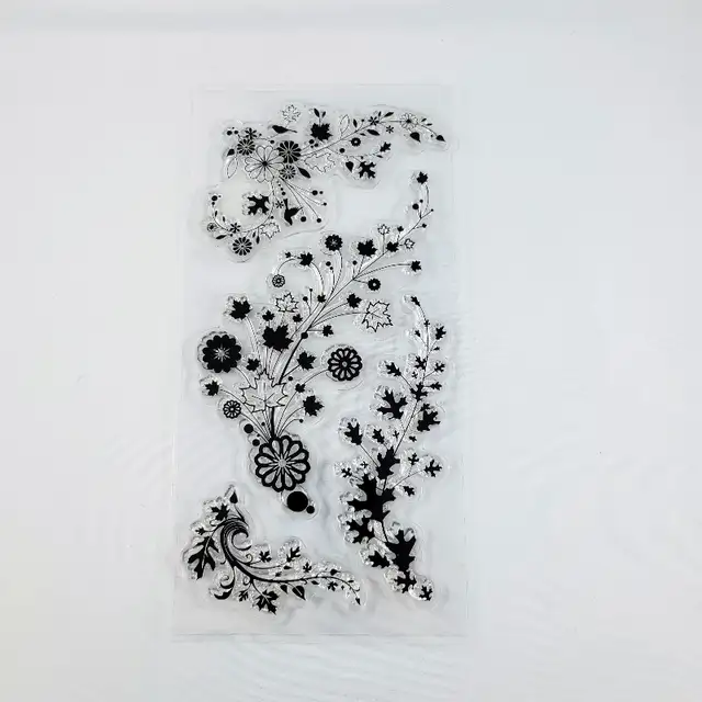 Fall Leaves Clear Stamps Inkadinkado Foliage Trails Flourish Pap in Hobbies & Crafts in Strathcona County - Image 2