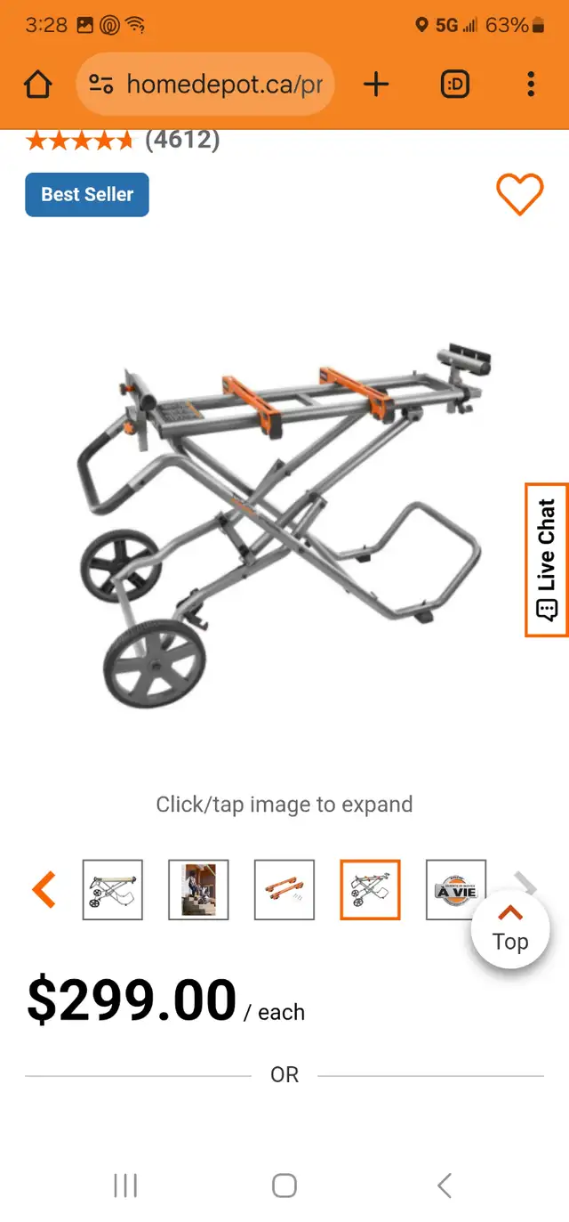 RIDGID Universal Mobile Mitre Saw Stand With  Mounting Braces in Power Tools in Windsor Region - Image 10