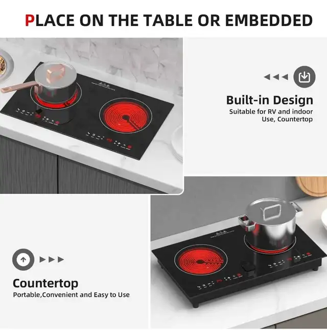 VBGK 2 Burner Ceramic Stove in Stoves, Ovens & Ranges in Peterborough - Image 3