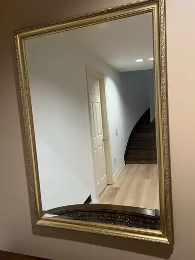 Large Mirror with Metal Frame, View more