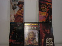 5 CLINT EASTWOOD VHS MOVIES