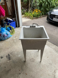USED: Utility Sink with Faucet for basement