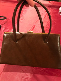 Five Purses-black (3), blue, and brown 