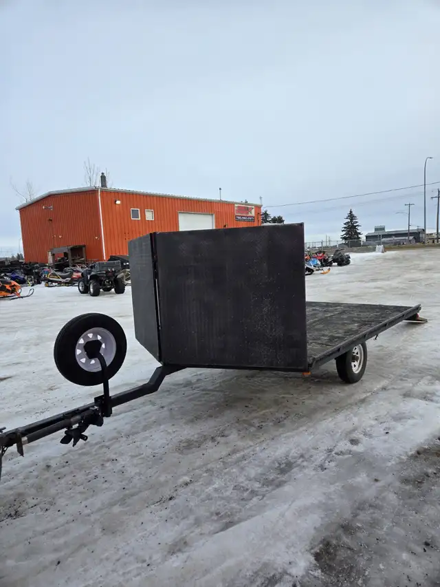 FLAT BED SNOWMACHINE/UTILITY TRAILER with Loading Ramps $4,000 in Cargo & Utility Trailers in St. Albert - Image 5