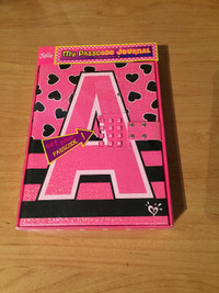 Pink Password Locked Justice A-letter Girls Journal