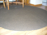 GRAND TAPIS ROND brun gris de 2,20M DE DIAMÈTRE