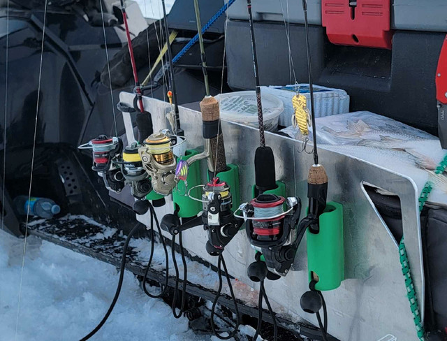 Mini Ice Fishing Rod Holders (Custom Colors) Sold in pairs, Fishing,  Camping & Outdoors, Winnipeg