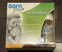 Born Free 3 Long Glass Baby Bottles with new nipples 