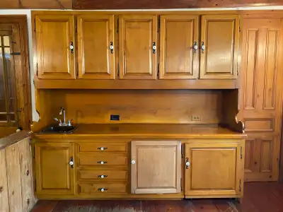 Beautiful handcrafted solid wood ( maple ) dry bar or buffet hut, View more