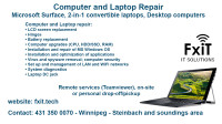 Computers, Laptops (PC, MAC) upgrade and repair - Steinbach