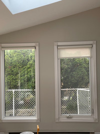 Sheer white roller blinds x4