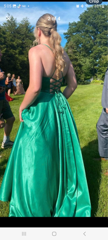 Gorgeous emerald green prom gown in Women's - Dresses & Skirts in Truro - Image 3