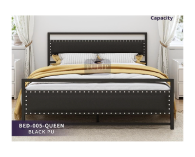 Tulip Queen Size Black PU Bed Frame, View more