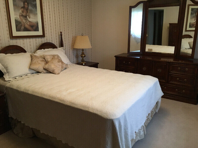 Cherry Wood Bedroom Suite in Beds & Mattresses in Hamilton