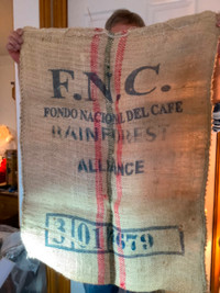 Raw/Unwashed Excelso Cafe De Colombia/FNC Rainforest Burlap Bag