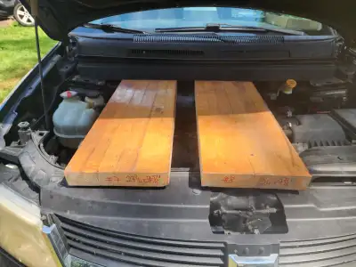 2 Various Hardwood Slabs All 2" Thick 24" Long Different Width, View more