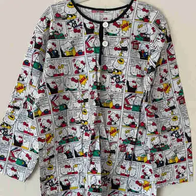 New Hello Kitty Comic Print Pajama Set, View more
