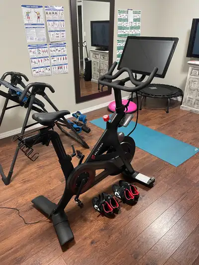 Peleton exercise bike, View more