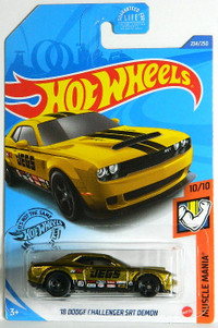 Hot Wheels 1/64 '18 Dodge Challenger SRT Demon STH Muscle Mania