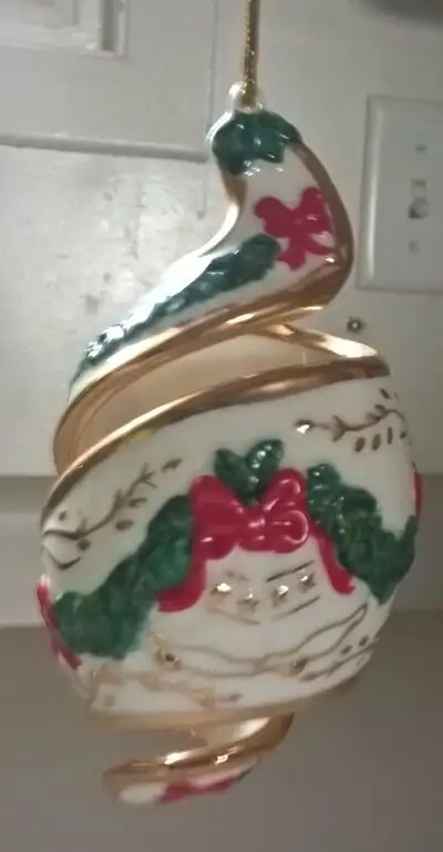 Christams Ornament Goose Egg Egg-Stasy Creations Spiral Design, View more