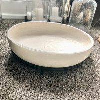 Large Decor Bowl With Metal Stand