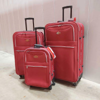 NEW 3 Pieces Luggage Softside Travel Baggage Large Medium Small