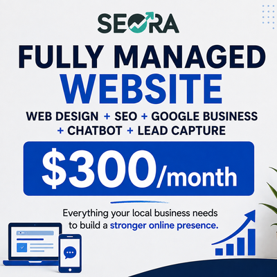 Web Design + SEO + Google Business + Chatbot + Lead Texts — $300, View more