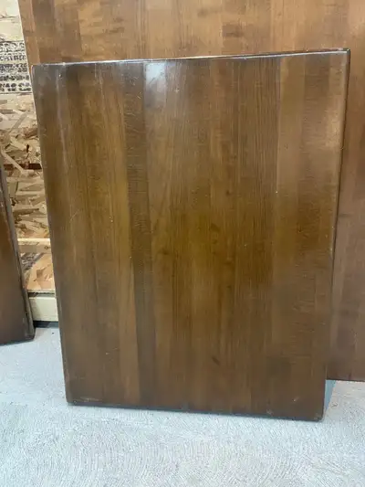 USED SOLID WOOD RESTAURANT / BAR TABLES 1-1/2" THICK SOLID MAPLE RESTAURANT TABLES Remaining tables...