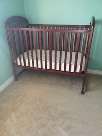 Baby crib + Mattress and change table