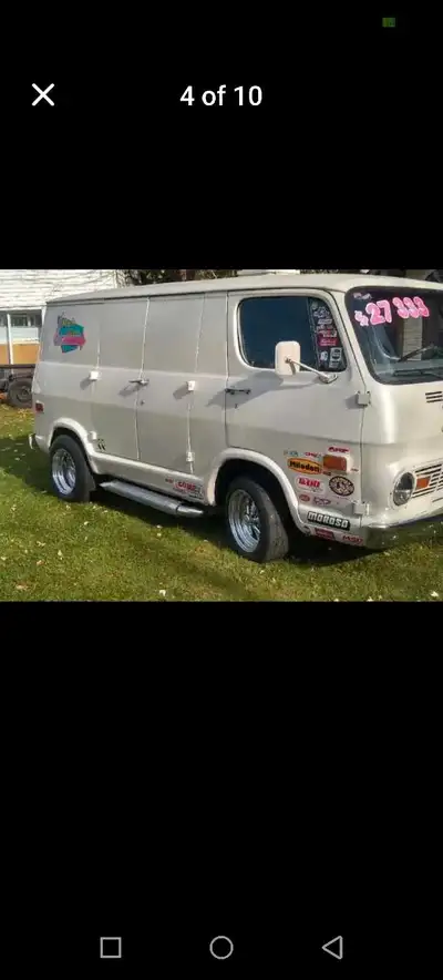 LOOKING for a van similar to the one in the pictures ... 64 Ford Econoline or a 67-69 Chevy handi va...