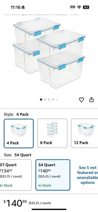 Sterilite Storage Bins, View more
